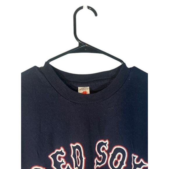 Hautes Navy Blue Red Sox Boston Baseball Short Sleeve T-shirt Men Sz 2XL - Picture 4 of 6
